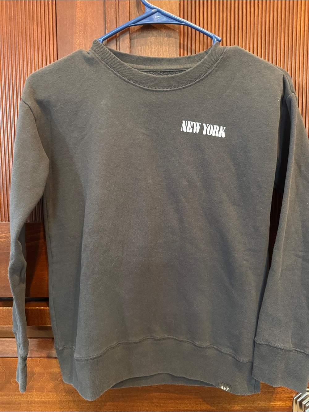 Kids Abercrombie Graphic Crewneck Sweater - black